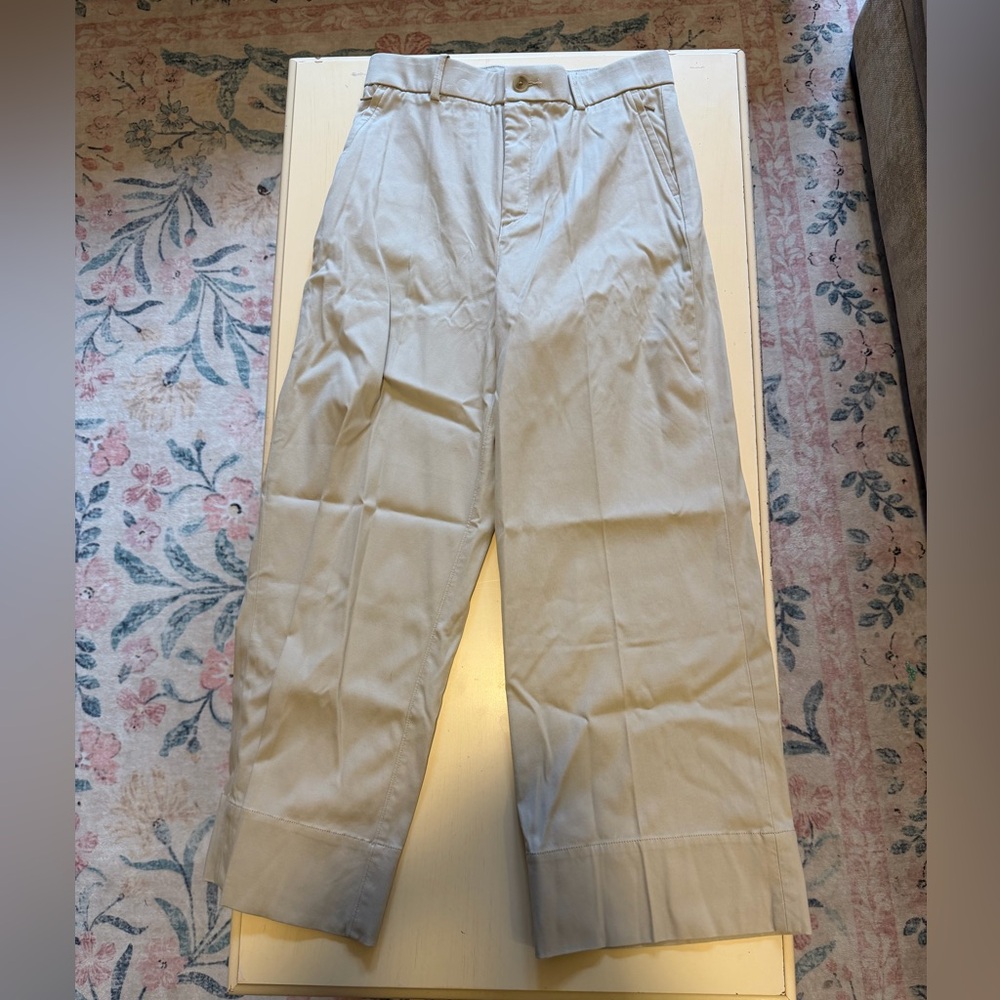 NWT SPANX L Tall ST Crop Wide Leg 2.0 in color bone